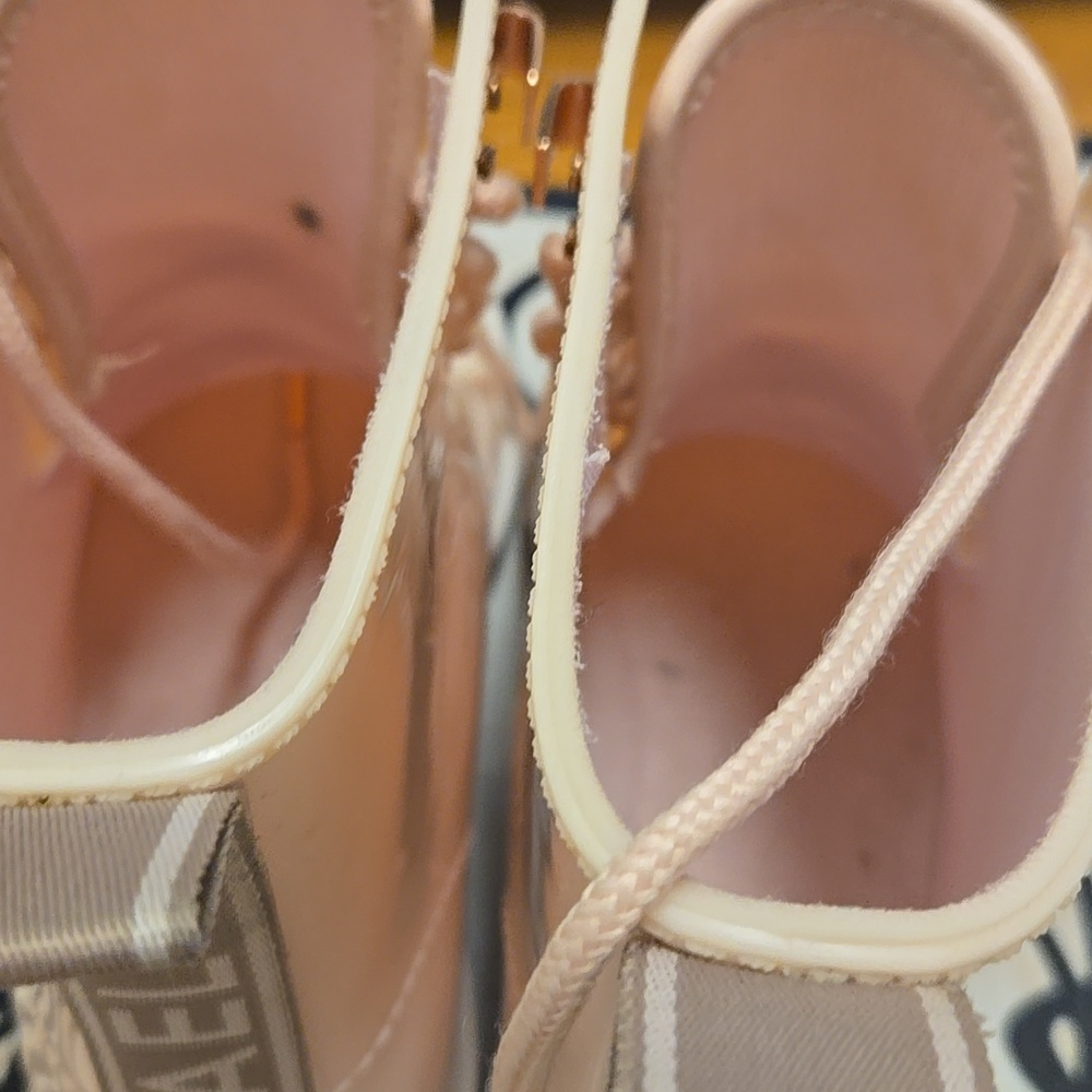 Michael Kors Blush Pink Tavie Rain Booties Women's Size 6 - Picture 7 of 8